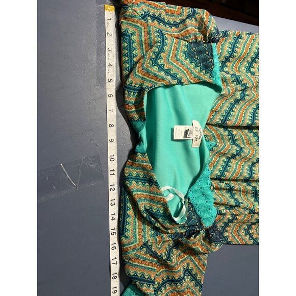 Boho‎  Chevron Maxi Dress M Beachy Beachy Lagom Lagenlook Vacation Resort - Picture 8 of 10